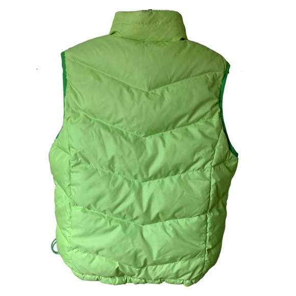 LL BEAN 0BDC9 Green Reversible Goose Down Puffer Vest - Picture 9 of 11